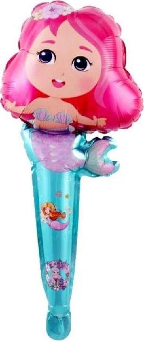 Deniz Kızı Saplı Folyo Balon 1 Adet