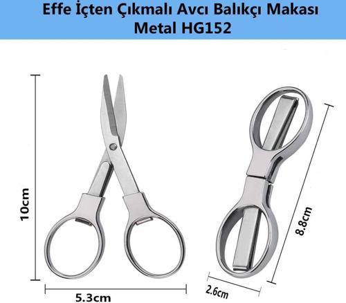 İçten Çıkmalı Avcı Balıkçı Makası Metal HG152