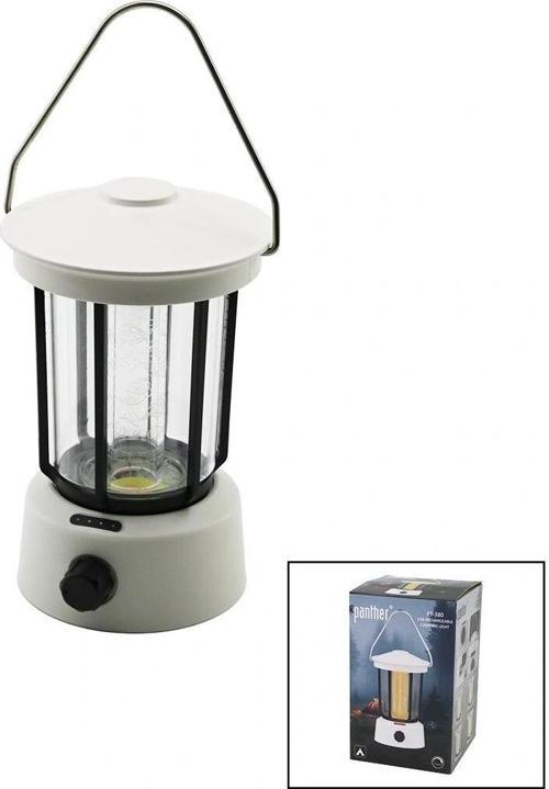 Fanus Kamp Lambası El Feneri Usb Şarjlı Powerbank 5w Cob Led 800lumen Işık Ayarı Gün Işık - Beyaz Pt