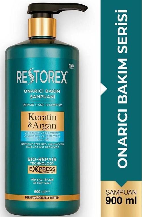 Keratin Argan Onarıcı Bakım Şampuanı 900 ml