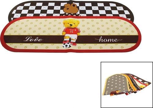 Oval Renkli Desenli - Resimli Su Emici - Sihirli  Banyo Paspası Elastik 116 X 37.5cm