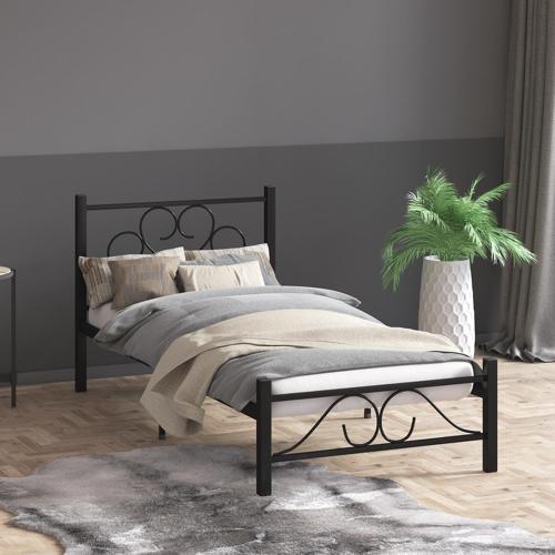 Berkin Metal Karyola 90x190 cm Siyah Renk