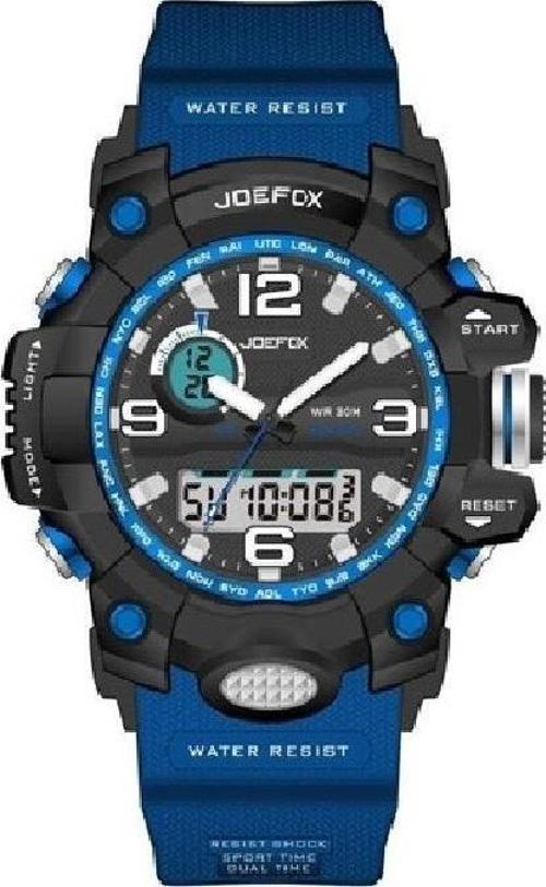 Analog-Dijital Erkek Kol Saati, Lacivert Çelik Kordon, 3 ATM Su Dayanıklı, Çift Zaman Göstergeli, 2 Yıl Garantili