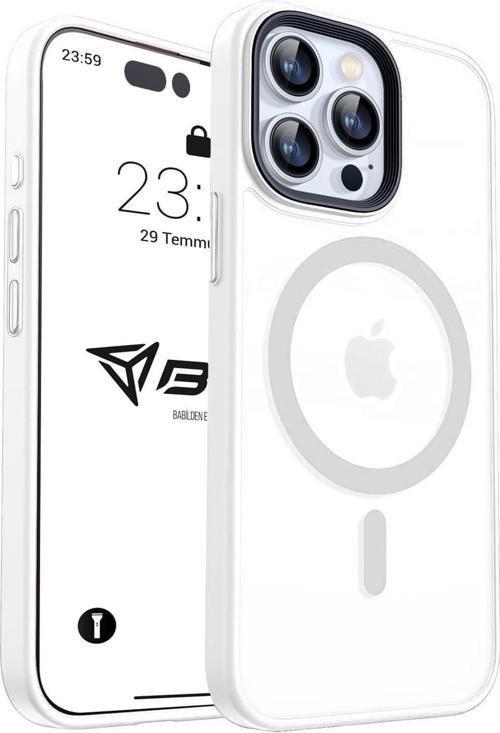 MagSafe Wireless Şarj Uyumlu, 10FT Düşme Koruması için iPhone 12/12 Pro, Beyaz Mat