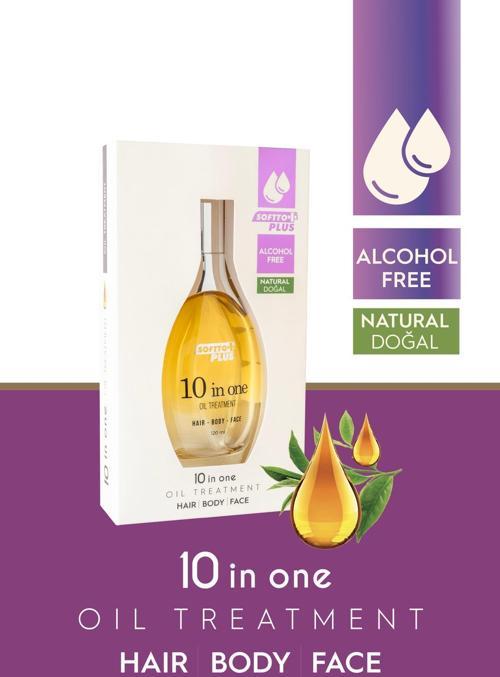 10 ın 1 Değerli Yağ İçerikli Saç Vücut ve Yüz Bakım Yağı 120 ml