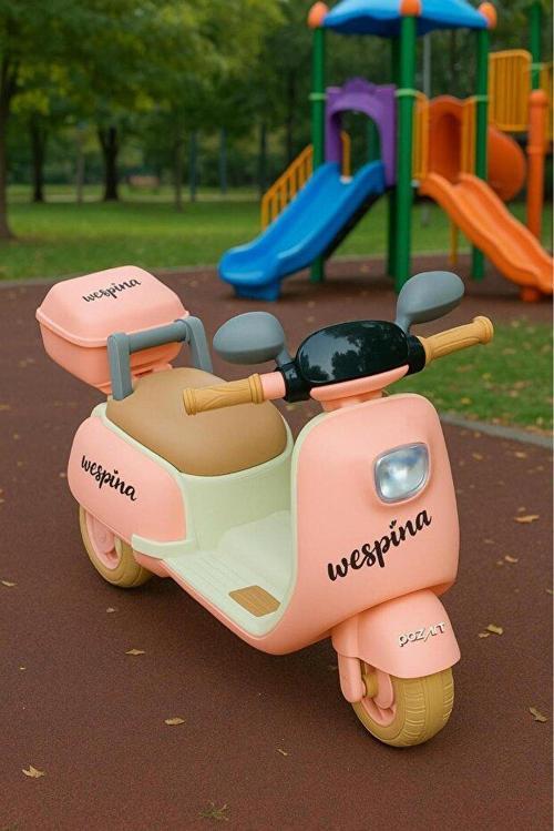 Motorsiklet 3Tekerli Akülü Motor Müzik Çalarlı Uzaktan Kumandalı 50kilo Kapasite 1-7 Yaş Wespina