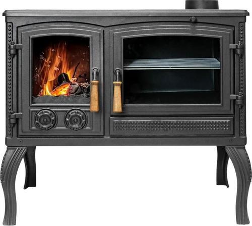 Mercan Çift Kat Fırınlı Döküm Şömine Soba