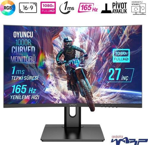 WRP27-165-B 27" 1 ms Full HD Curved Oyuncu Monitörü