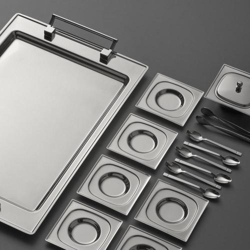 Pluto 16 Parça 6 Kişilik Çelik Çay Seti