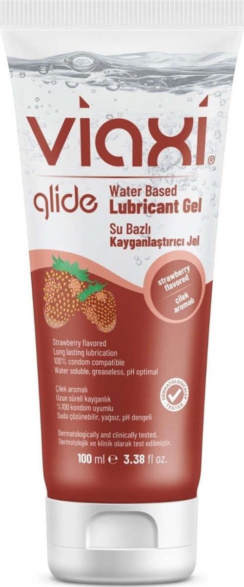 Viaxi Glide Su Bazlı Kayganlaştırıcı Jel Çilek Aromalı 100 Ml