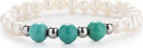 Gerçek İnci Turkuaz Taşı Bileklik MKT.1.10001.1