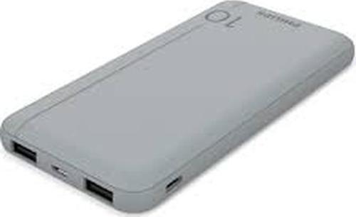 PHILIPS DLP1810CV 10.000 mAh 2xUSB-A 2.1A, USB-C Çıkış Taşınabilir Şarj Cihazı Gri