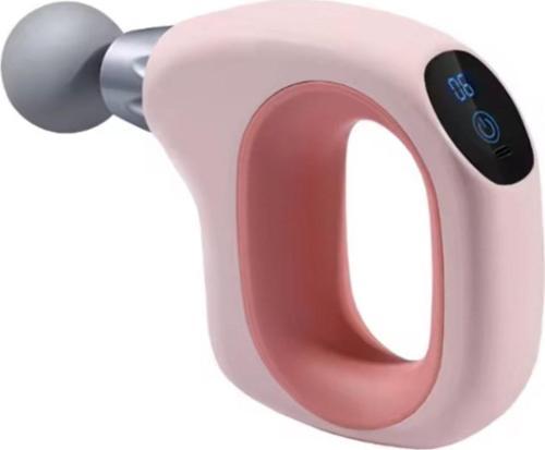 Glrtech Masaj Aleti 1200Mah Bataryalı Derin Doku Kas Masaj Tabancası Masajı 20W Type-C Hızlı Şarj Girişli 4 Farklı Masaj Başlıklı Yt-2201 - Pembe