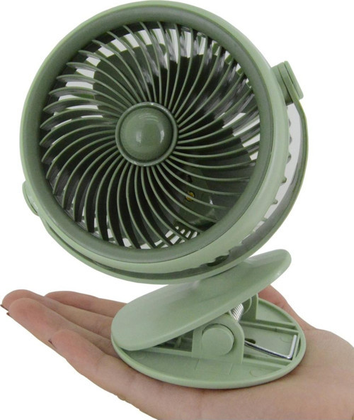 Glrtech Taşınabilir Mini Usb Şarjlı Fan Kıskaçlı Masa Kenarına 3 Kademeli Hız Ayarı Şarj Edilebilir Mini Vantilatör Soğutucu 14Cm Yeşil