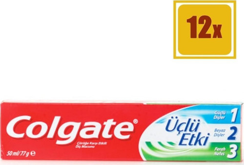 Üçlü Etkili Diş Macunu 50 Ml 12 Adet
