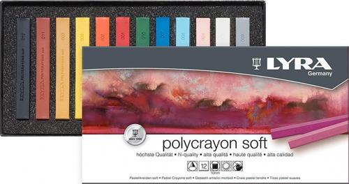 Polycrayon Soft 12'li Toz Pastel Boya Ana Renkler / L5651120