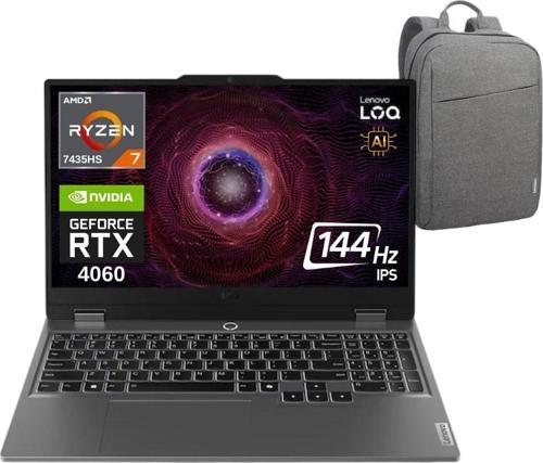 Loq 15ARP9 Aı Amd Ryzen 7-7435HS 32GB 1tb SSD RTX4060 8gb 15.6 IPS 144Hz Fhd WIN11 83JC000UTR Dizüstü Bilgisayar - Lenov