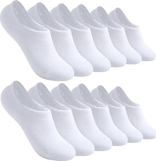 12 Çift Kadın Erkek Beyaz Siyah Kısa Sneakers Görünmez Pamuk Babet Çorap