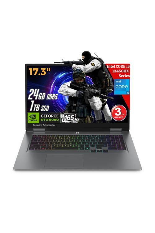 Loq 17Irx10 Aı Intel Core İ5-13450Hx 24Gb 1Tb Rtx5050 17.3 165Hz Freedos 83Jh006Btr Bilgisayar