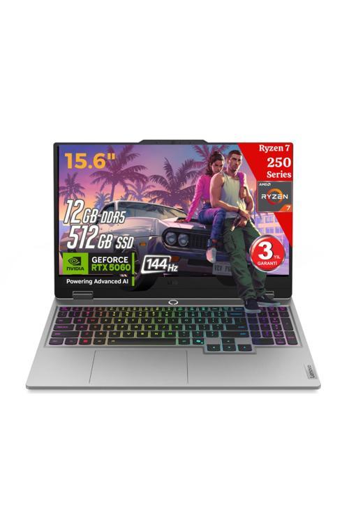 Loq 15Ahp10 Aı Amd Ryzen7 250 12Gb 512Gb Rtx5060 15.6Fhd 144Hz Freedos 83Jg006Ftr Gaming Bilgisayar