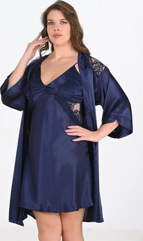 Bicomi 2li Lacivert Sabahlık Takımı Bigsize 6208