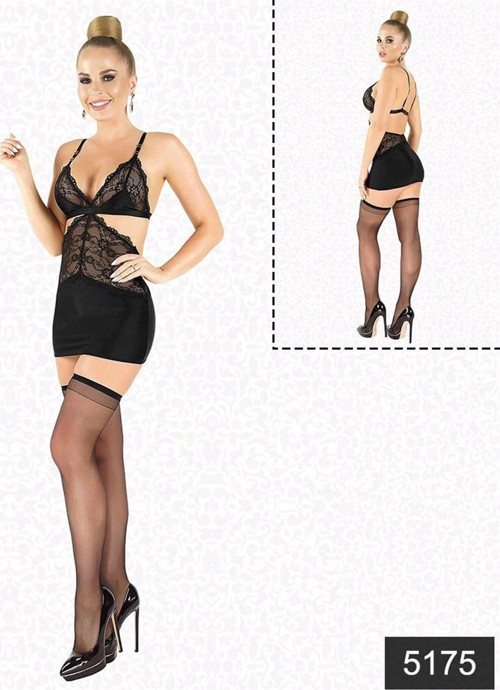 Bicomi Likralı Saten Babydoll