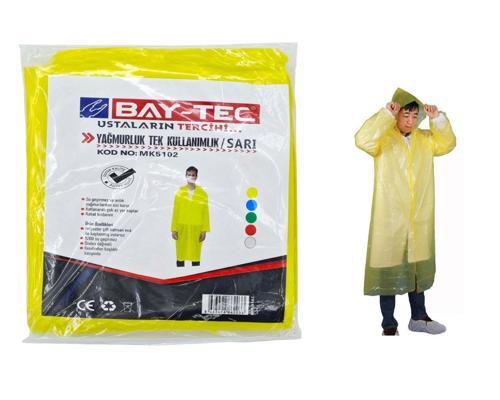 Yağmurluk Tek Kullanımlık Sarı BAY-TEC MK5102