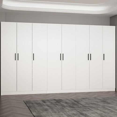 Kale 210 Cm 8 Kapaklı 4B Raf Portmanto Beyaz