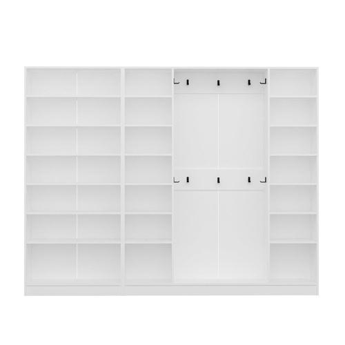 Kale210 6 Kapaksız 4 Bölme Raf Portmanto Beyaz