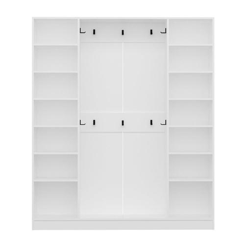 Kale210 4 Kapaksız 2 Bölme Raf Portmanto Beyaz