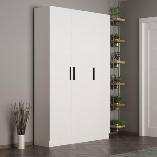 Kale 210 Cm 3 Kapaklı 1B Raf Portmanto Beyaz