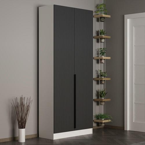 Kale 210 Cm 2 Kapaklı 2B Raf Portmanto Byz Mbr Çizgili Ant