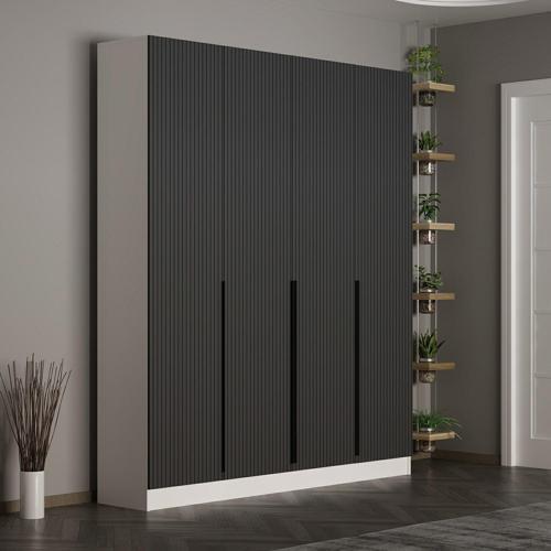 Kale 210 Cm 4 Kapaklı 2B Raf Portmanto Byz Mbr Çizgili Ant