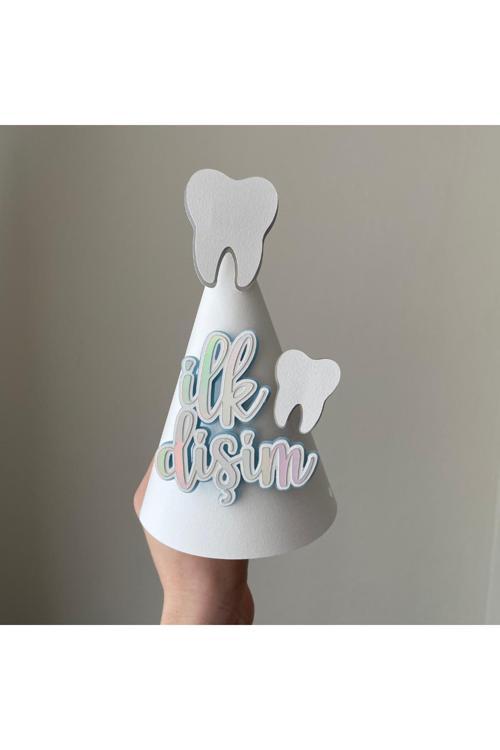 İlk Dişim Bebek Parti Şapkası Diş Buğdayı Dişim Çıktı Fotoğraf Çek