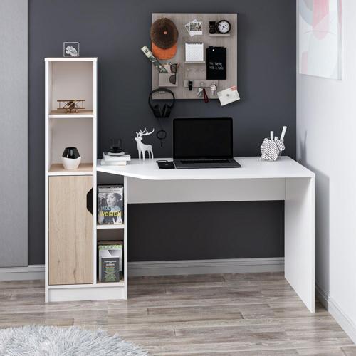 Viora Çalışma Masası - Beyaz/Derin Sepet