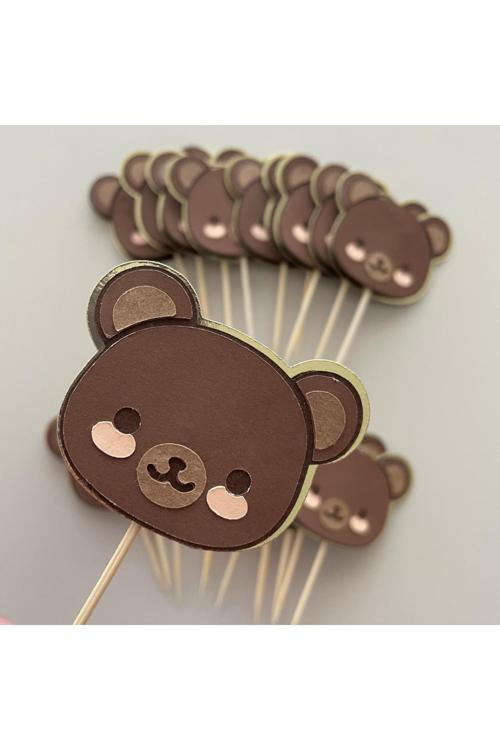 10'Lu Ayıcık Konsept Cupcake Süsü