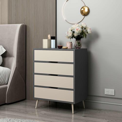 Elina Ayaklı 4 Çekmeceli Şifonyer - Antrasit/Kumtaşı