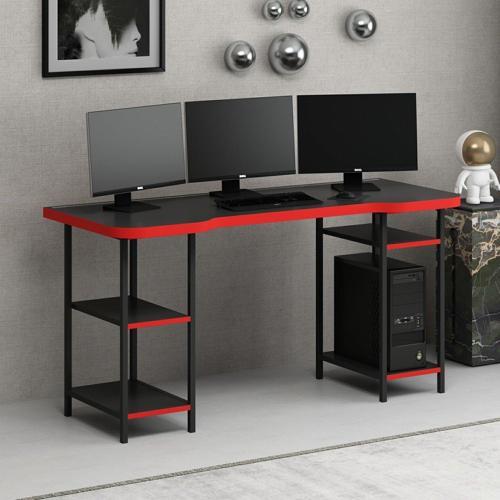 Phoenix Metal Raf Ayaklı Oyuncu Masası RGB Led Işıklı - Set 4