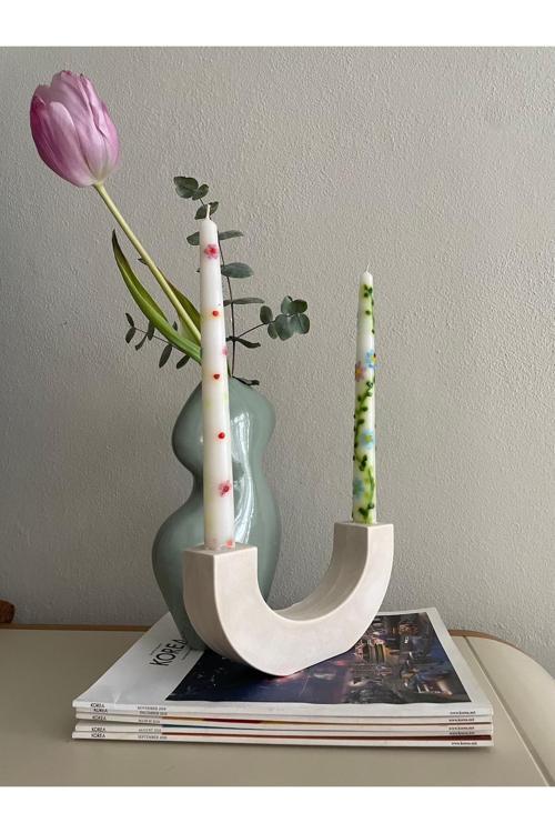 Dekoratif Mumluk Şamdan (Mum Dahil Değildir)