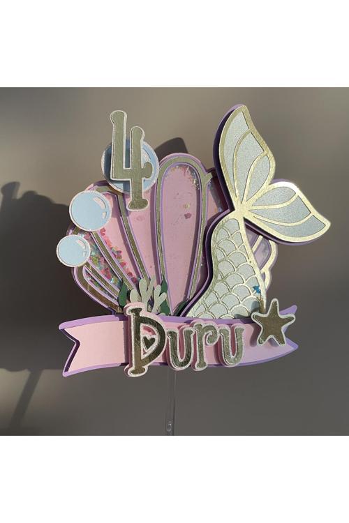 Denizkızı Konsept Kişiye Özel Pasta Süsü