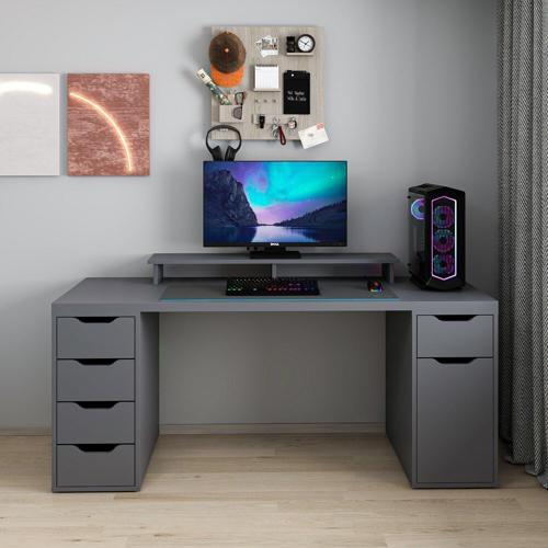 Alen 180 Cm 5 Çekmeceli Dolaplı Çalışma & Oyuncu Masası - Antrasit