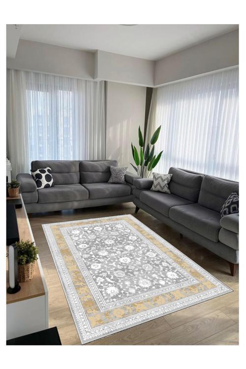 Kaymaz Tabanlı Yıkanabilir Baskılı Halı Yolluk