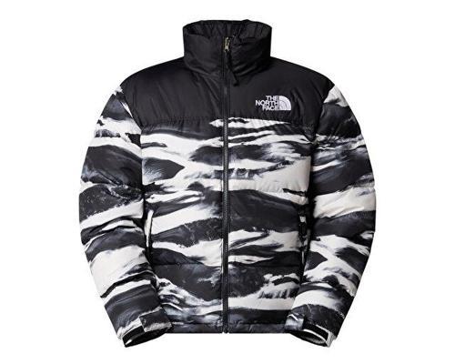 M 1996 Retro Nuptse Jacket -Print Erkek Outdoor Montu (700 Dolgu Kaz Tüyü) NF0A8D16DJI1 Siyah