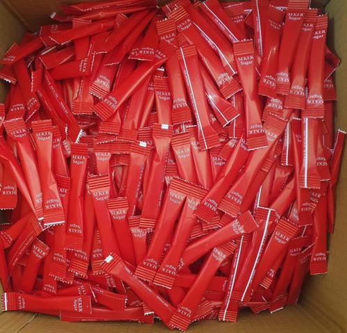 Şeker-Sugar Yazılı Baskılı Stick Şeker 3000 Adet - 9 Kg