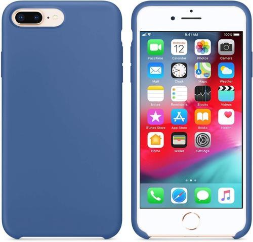 Silikon Kılıf iPhone 8 Plus için, Çini Mavisi Renk, Koruyucu Telefon Kapağı, Premium Yumuşak Malzeme