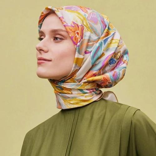 E25YA9332D01 07 Dj Saf İpek Eşarp 9332D (T)