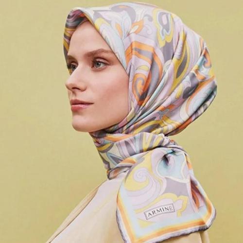 E25YA9323D0281 Dj Saf İpek Eşarp 9323D (T)