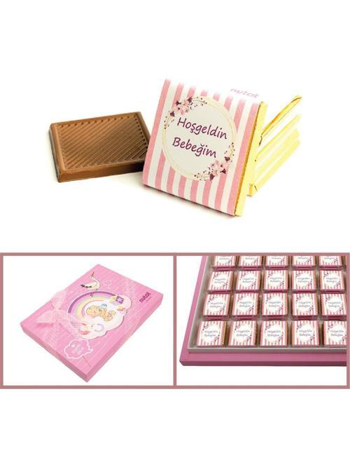 Isimli Kız Bebek Cholatte (48 Madlen + Sunum Kutusu)