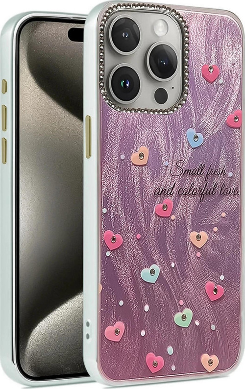 iPhone 15 Pro Max Kılıf Blade Aynalı Desenli Kapak - Desen 8-(5796)