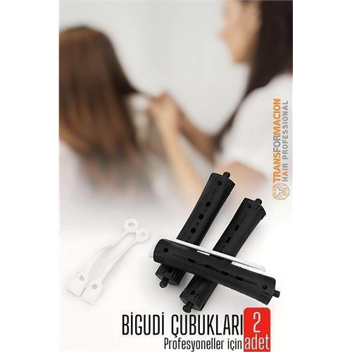 Saç Bigudisi – 2 li Saç Bukle Şekillendirme Seti - Lastikli - Profesyonel